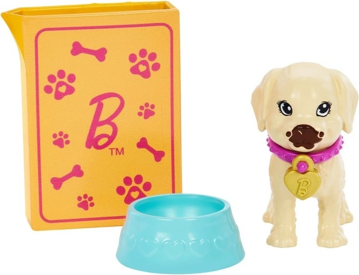 Set lodrash Barbie Puppy Adoption me kukull dhe qenushë, Mattel HKD86, për vajza