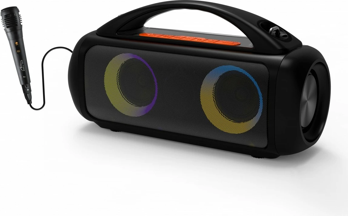 Altaparlant portativ Media-Tech POWER AUDIO PRO MT3184 me Bluetooth, Karaoke, 16h, i zi/portokalli