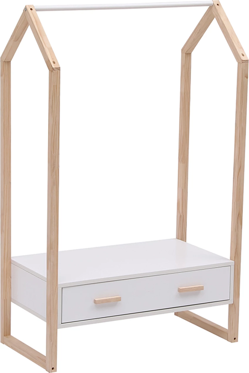 Varëse fëmijësh me sirtar PEPE, melaminë-dru pishe, 80x40x125cm