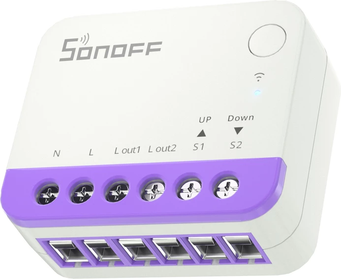 Switch smart WiFi mini Sonoff MINI-RBS, Matter, kontroll roletash/perde me përqindje, 2.4GHz, punon me Apple Home/Google Home/Alexa/SmartThings