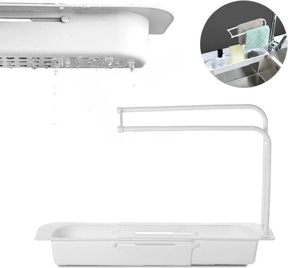 Organizues lavamani teleskopik NEXT 37-48x9xH29cm, Bardhë