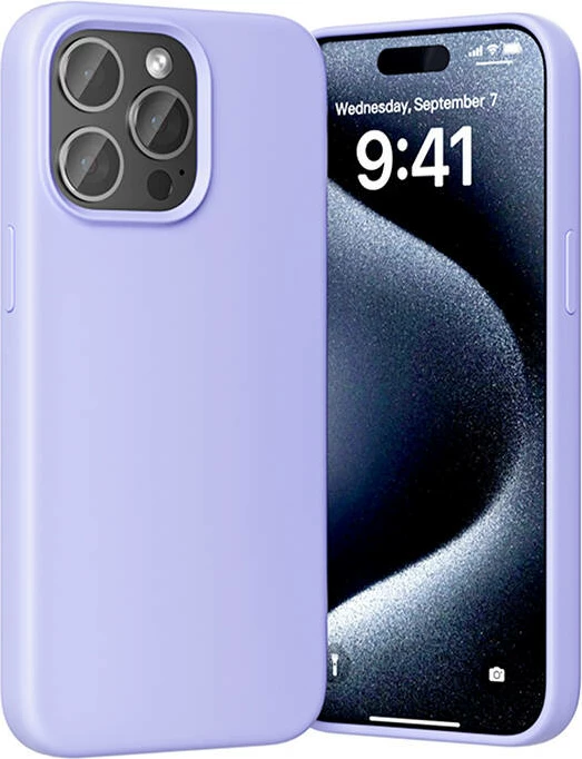 Mbështjellës Vention KUFV0-30 për iPhone 15 Pro, silikon, vjollcë