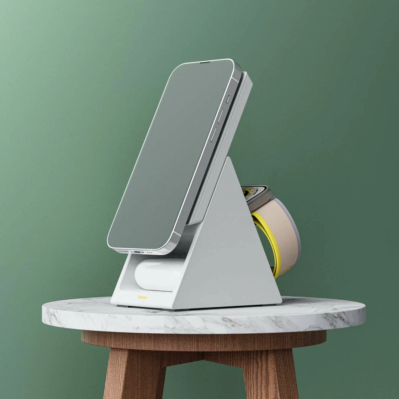 Stacion karikimi wireless 3-në-1 Choetech T600, 15W, i bardhë