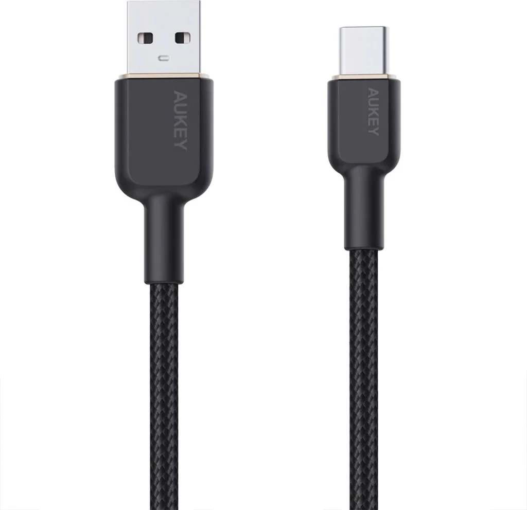 Kabllo AUKEY CB-NAC2 USB-C në USB-A, 1.8m, 60W, e zezë