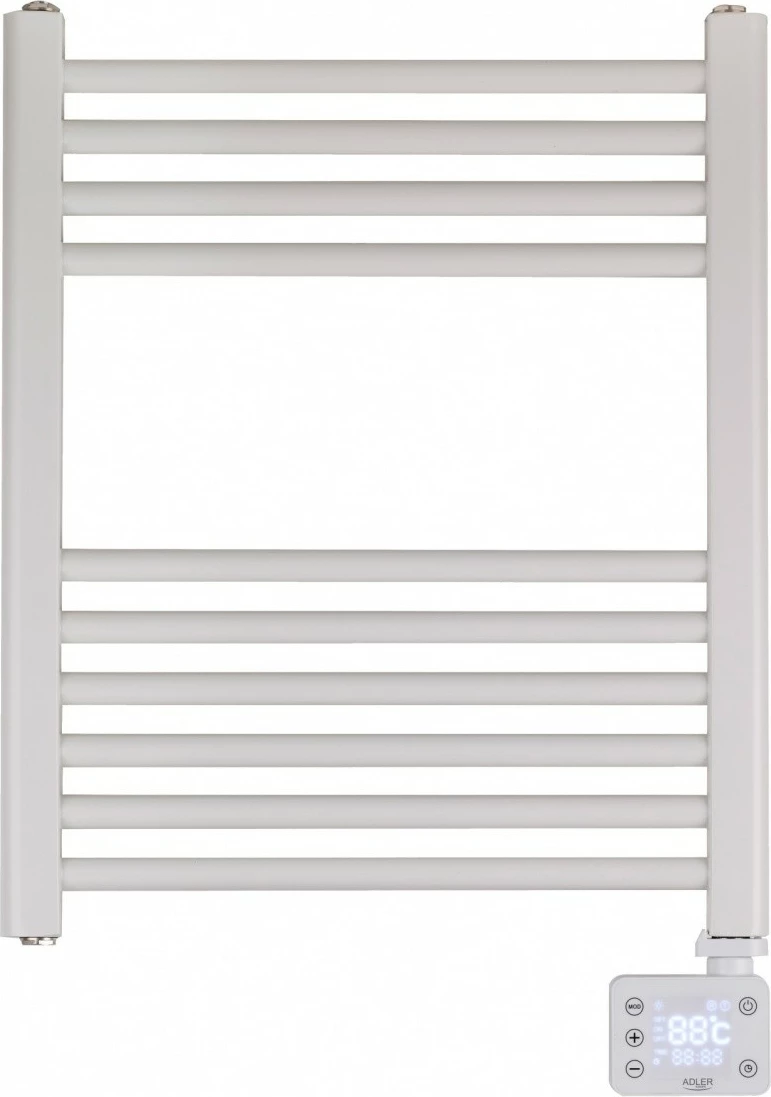 Ngrohës banjo elektrik, Adler AD 7823, 400 W, panel me prekje LED, timer 24h, IP24, i bardhë