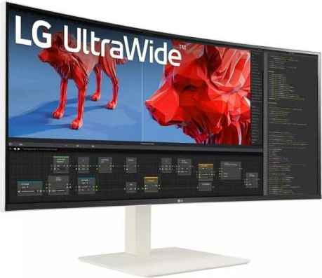 Monitor LG 38WR85QC-W UltraWide 37" i bardhë