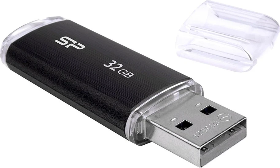 USB Silicon Power, 32 GB USB Type-A 2.0, e zezë