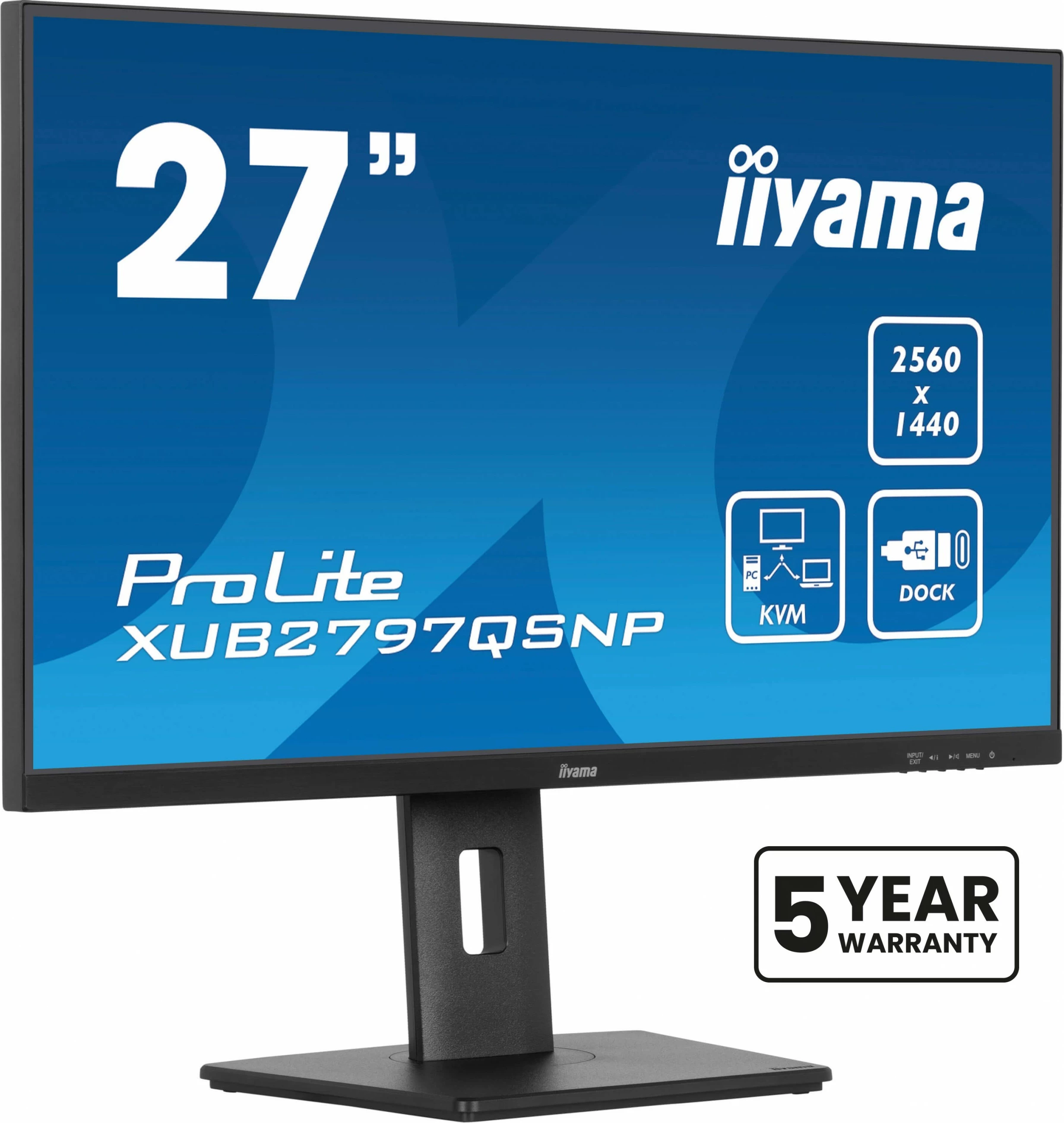 Monitor iiyama ProLite XUB2797QSNP-B1, 27", WQHD, LED, 1 ms, e zezë