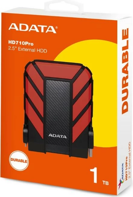 Hard disk i jashtëm Adata DashDrive Durable HD710, 1TB, 2.5", USB 3.1, Kuq