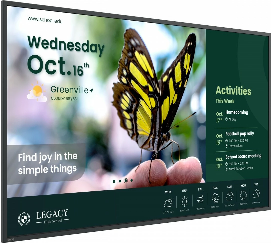 Monitor format i madh BenQ ST4304 43", 4K UHD, Android 14, 350 nit, altoparlantë, 2x HDMI, i zi