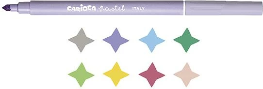 Markerë Carioca pastel 8 ngjyra