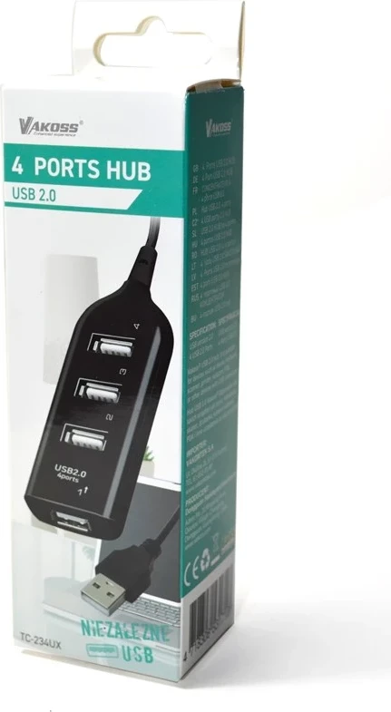 Hub USB 2.0 Vakoss TC-234UX, i zi