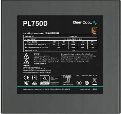 Furnizues energjie DeepCool PL750D, 750 W, ATX, i zi