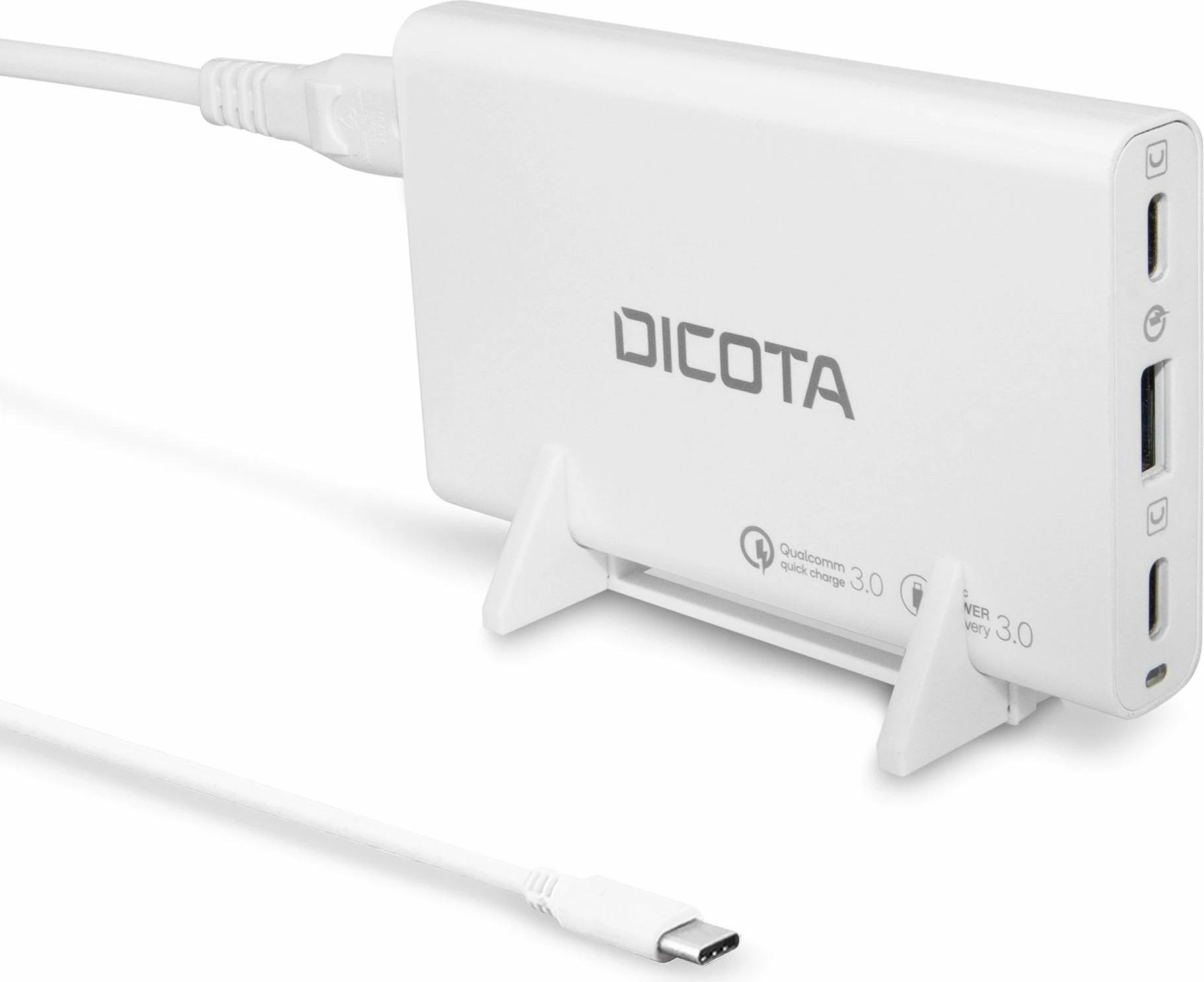 Karikues universal DICOTA D32056, 65W, USB Type-C, i bardhë