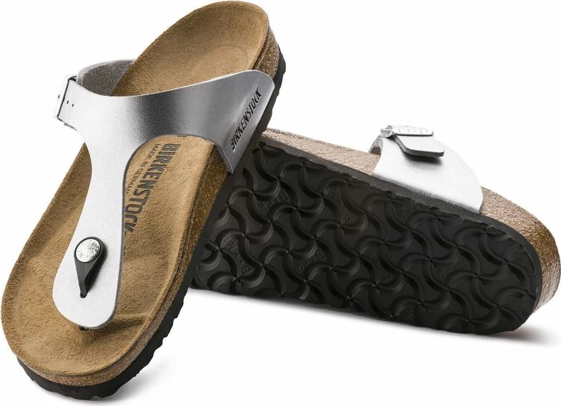Flip-flop për femra Birkenstock, të argjendta