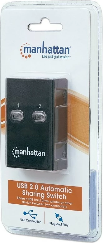 Switch USB Manhattan 162005, 2 PC - 1 USB, i zi