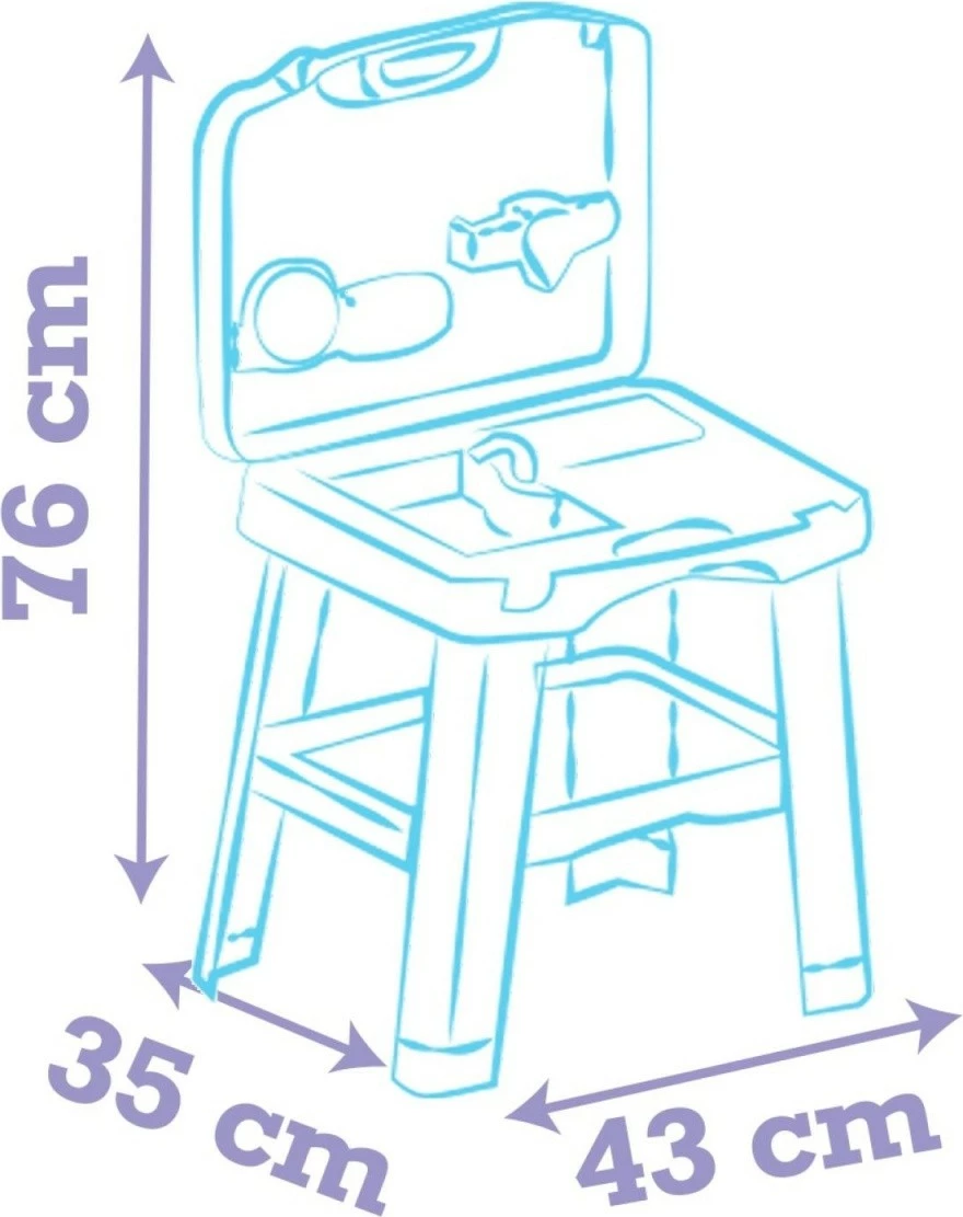 Kuzhinë lodër Smoby Stitch Kitchen, me aksesorë, shumëngjyrëshe