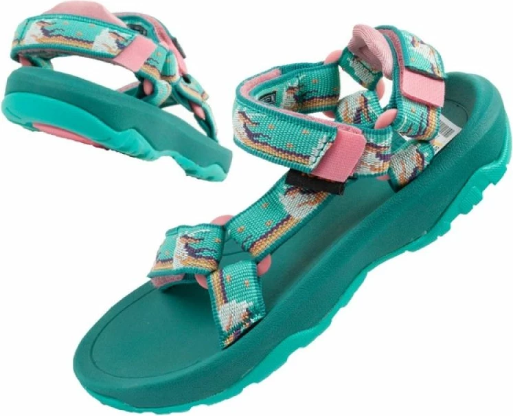 Sandale për fëmijë Teva, të gjelbra
