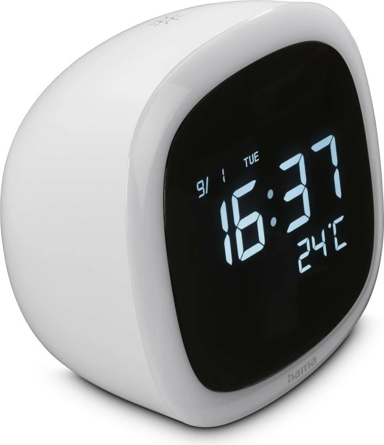 Orë alarmi elektronike Hama Bora Bora, dixhitale, e bardhë