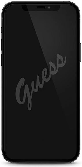 Xham i fortë Guess GUSPP12LSLTR për iPhone 12 Pro Max 6.7", Vintage Magic Logo, Transparent/zi