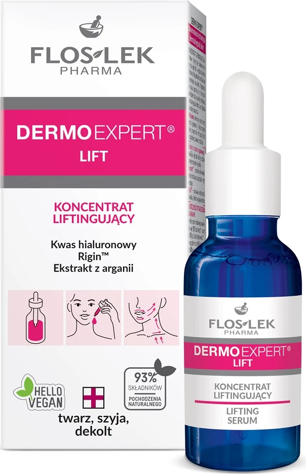 Serum për fytyrë Floslek Dermo Expert Lift Lifting Concentrate për femra, 30ml