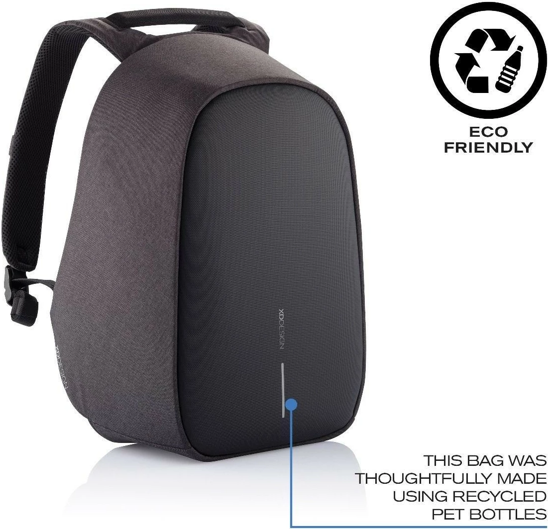 Çantë shpine anti-vjedhje XD DESIGN BOBBY HERO XL, 20L, për laptop 17", e zezë