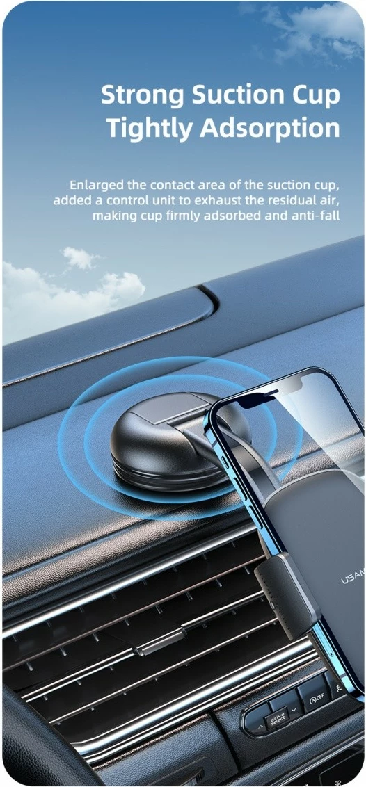 Mbajtës telefoni për veturë USAMS US-ZJ063, i zi