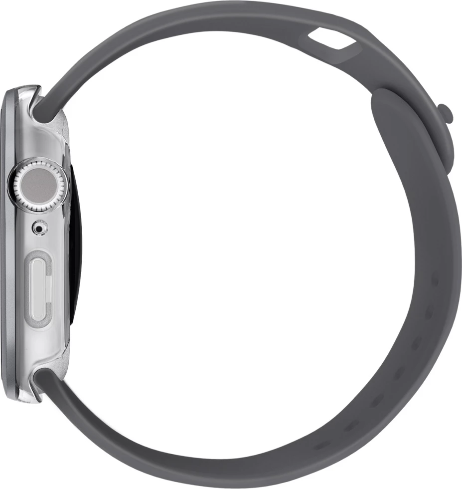 Mbështjellës UNIQ Voute për Apple Watch 10, 46mm, xham i temperuar, argjendtë