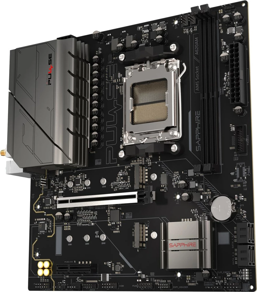 Pllakë amë Sapphire PULSE A620AM, Socket AM5, micro ATX, E zezë