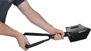 Lopatë e palosshme, Fieldmann FPL 4001, dorezë çeliku, trashësi flete 1.5 mm, 57 cm e shtrirë/23.5 cm e palosur, gjerësi 15 cm, e zezë