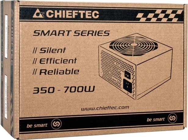 Pajisje ushqyese Chieftec GPS-500A8, 500 W, 20+4 pin ATX, e zezë