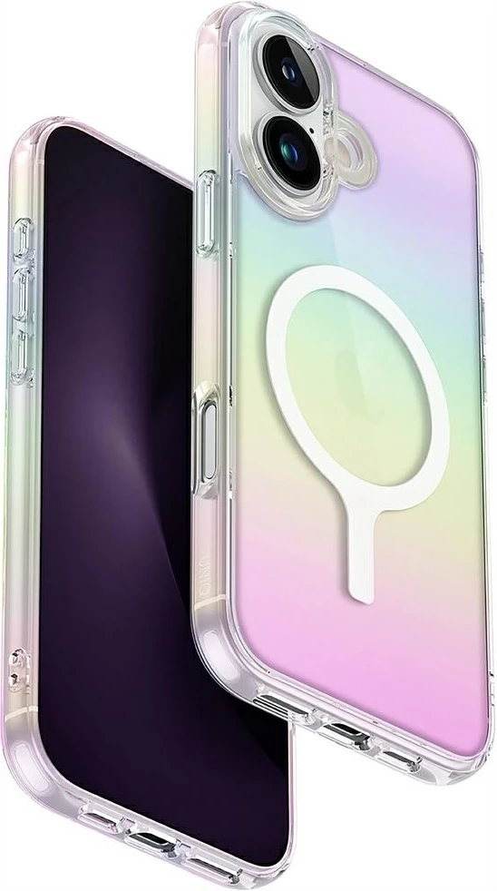Mbështjellës UNIQ Iridescia Magclick Charging për iPhone 16 Plus, Multicolor