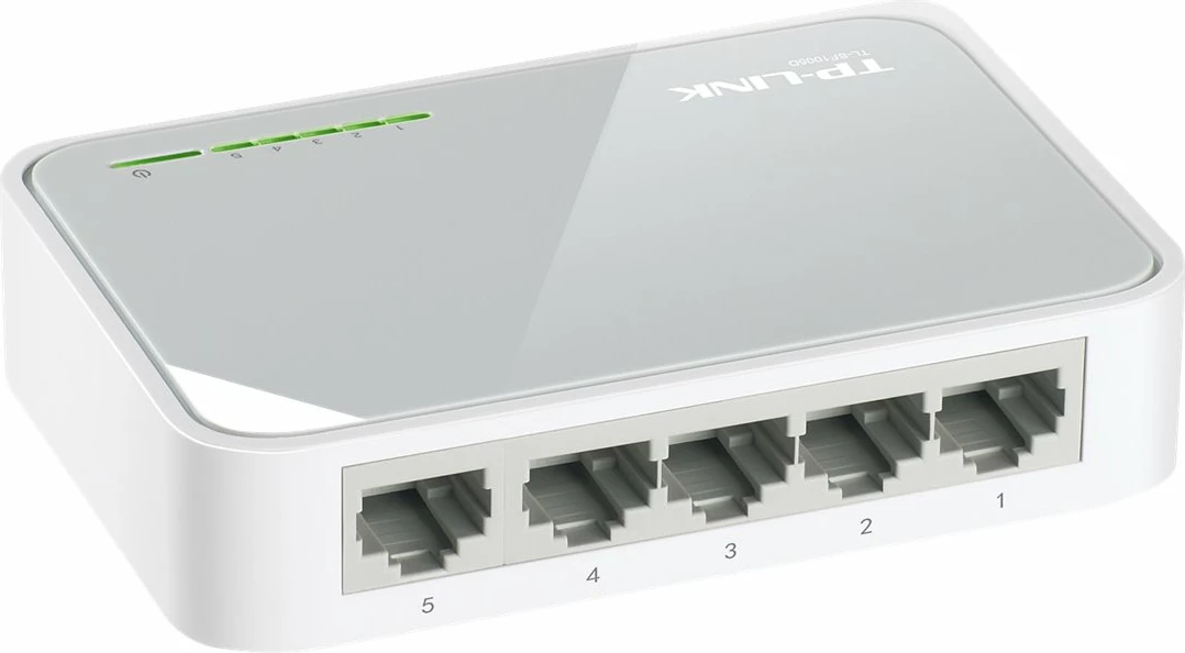Switch TP-LINK TL-SF1005D, 5 porta, Fast Ethernet, i bardhë