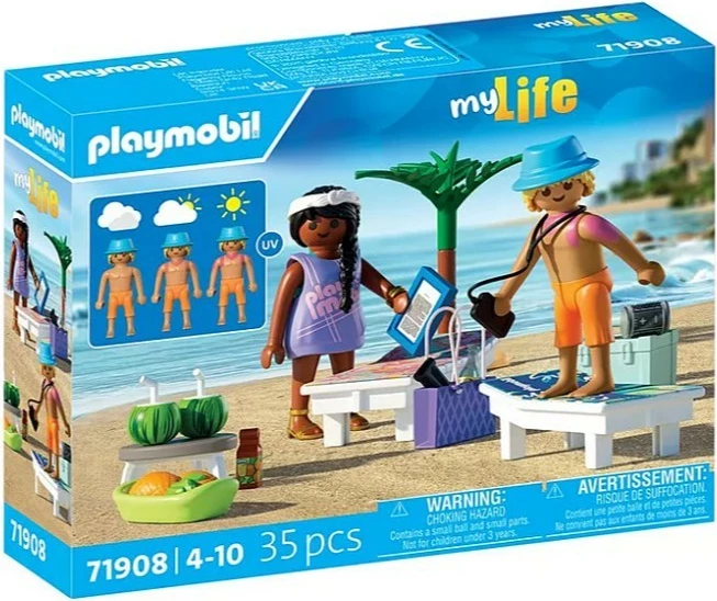 Set lodrash Playmobil My Life 71908 me figura dhe aksesorë plazhi, plastikë