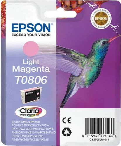 Toner Epson T0806 Claria, Light Magenta, 7.4ml