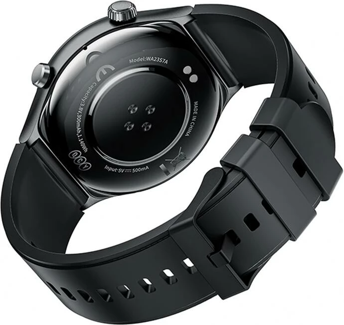 Smartwatch QCY S7, 1.43" AMOLED, për iOS/Android, e zezë