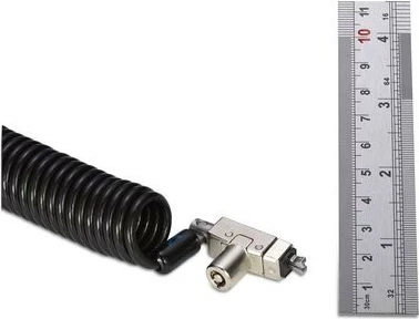 Kabllo sigurie për laptop Kensington ClickSafe 2.0 N17 Slim me çelës, 1.8m, zi/argjendtë