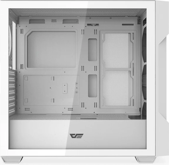Kasë Darkflash DS900 Mesh ATX Midi Tower, xham i temperuar me menteshë, deri 12 ventilatorë / radiator 360 mm, 2x2.5" + 2x3.5", pa ventilatorë, e bardhë