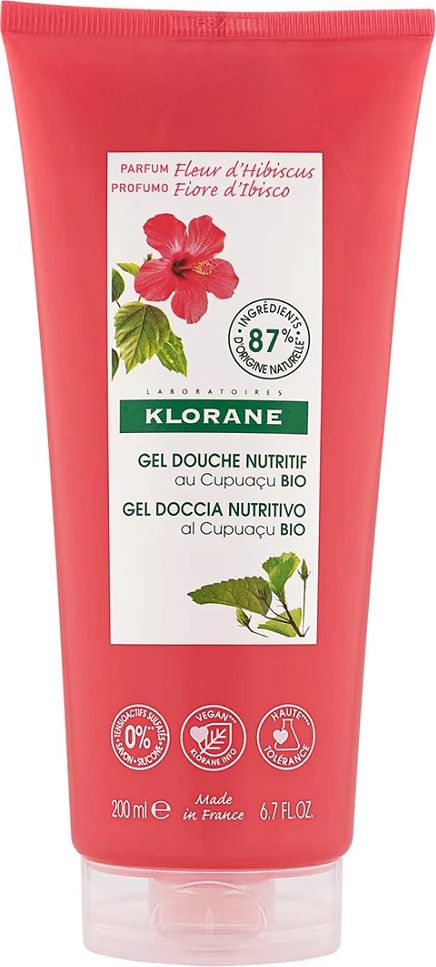Xhel dushi ushqyes për femra Klorane Fleur d'Hibiscus 200ml