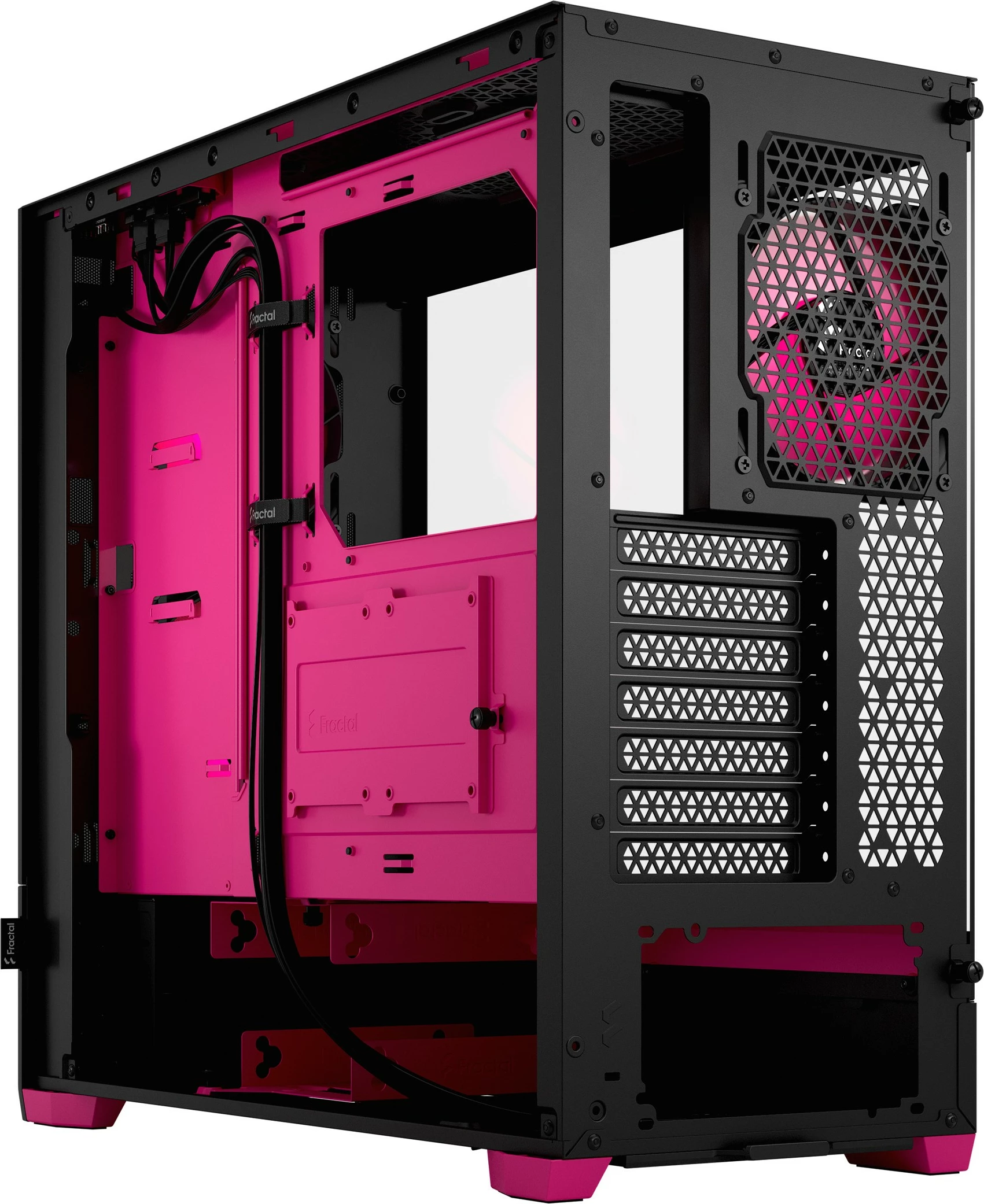 Kasë Fractal Design Pop Air RGB Magenta Core TG, Tower, xham i temperuar, RGB, e zezë/magenta