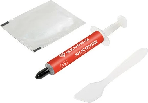 Pastë termale Natec GENESIS Silicon 900, 2g, me spatulë dhe leckë, E kuqe