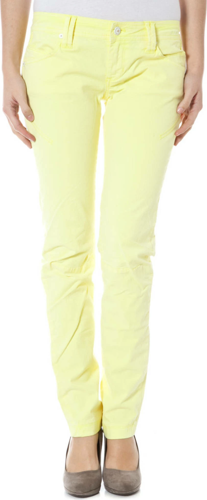 Pantallona femra ZUELEMENTS, të verdha