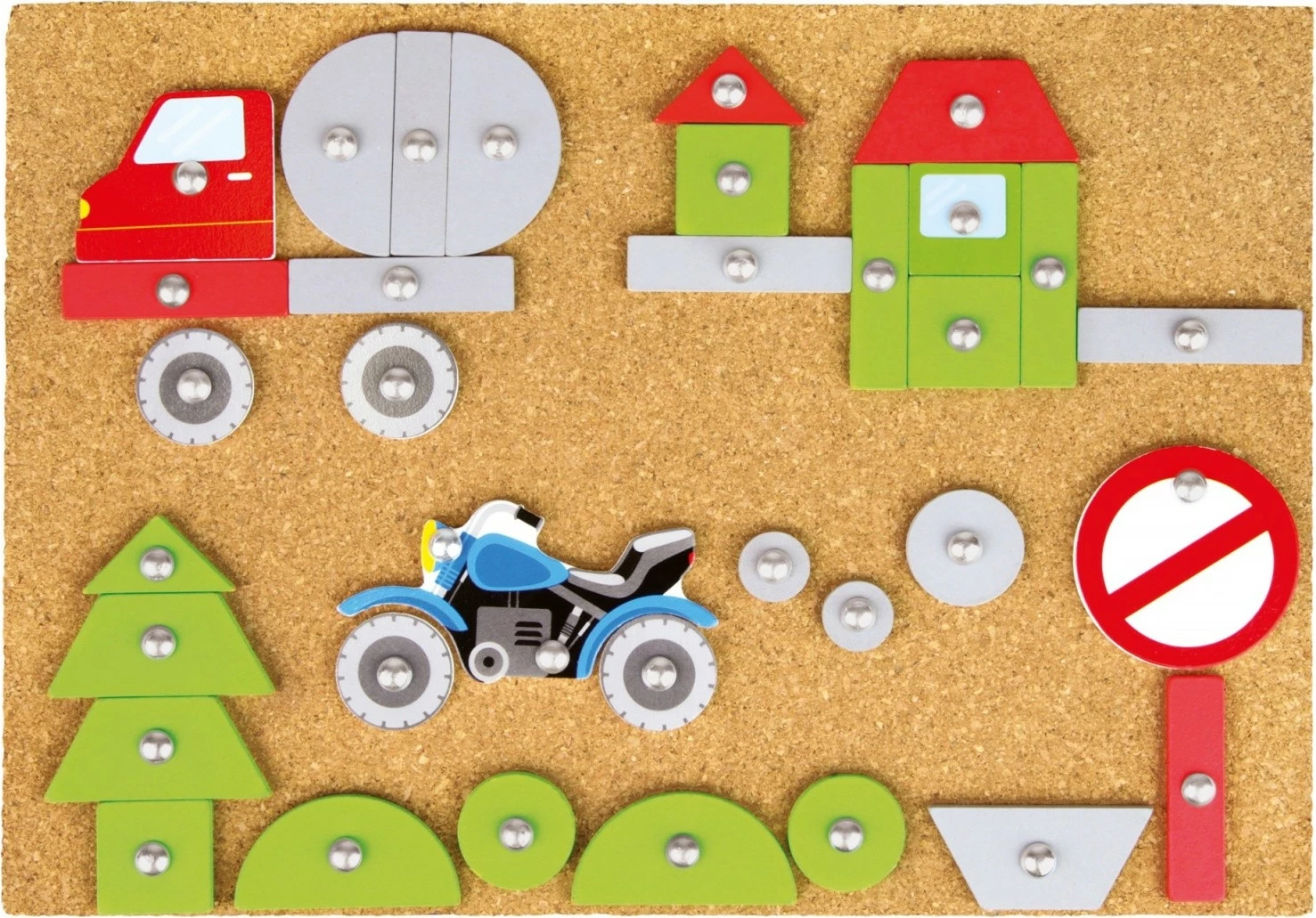 Set lodrash krijuese Lena Przybijanka Vehicle, 64 pjesë, shumëngjyrëshe