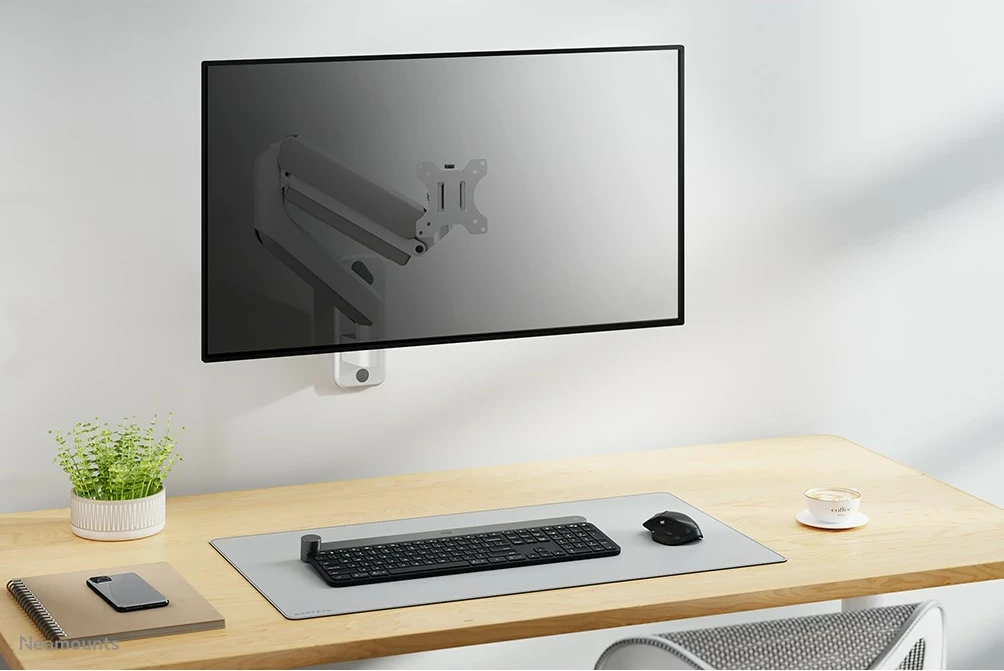 Adapter muri për krah monitori Neomounts AWL75-450WH, alumin, i bardhë