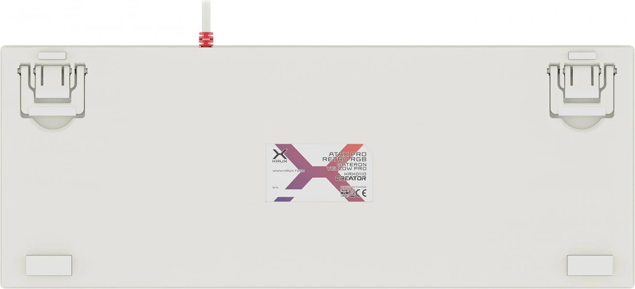 Tastierë mekanike Krux ATAX PRO RGB Creator Retro Gateron Yellow PRO, e zezë