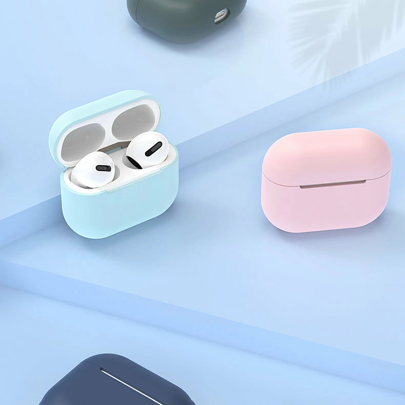 Mbështjellës Hurtel për AirPods Pro, silikon, Blu