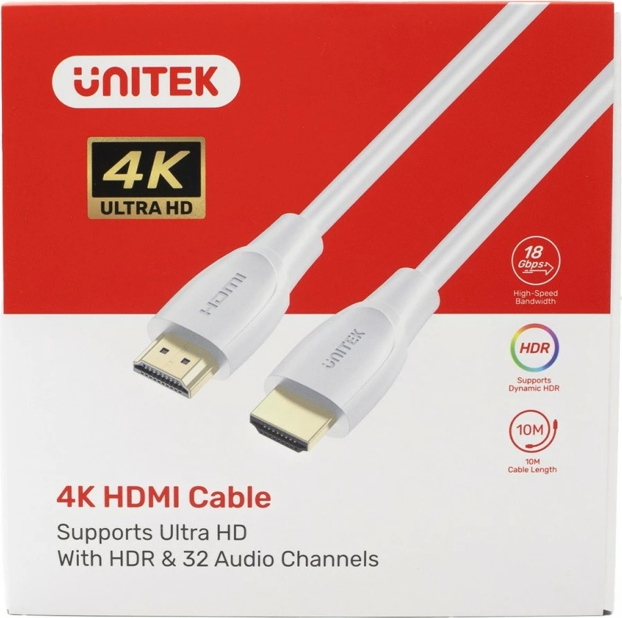 Kabllo HDMI Unitek C11090AWH03, 1m, 4K, e bardhë
