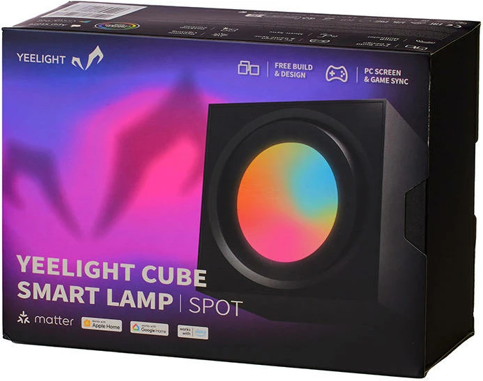 Llambë gaming Yeelight Cube Light Spot me bazë, Smart, YLFWD-0008, e zezë