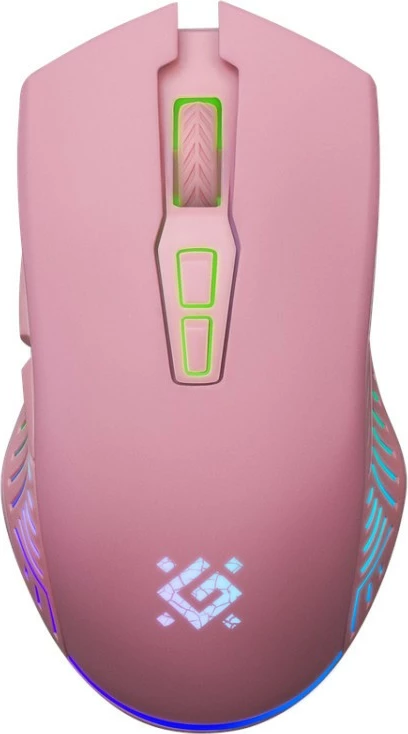 Maus wireless Defender PANDORA RF, 3200DPI, 7 butona, RGB, Rozë