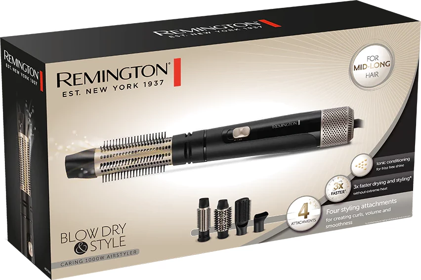 Brushë stiluese Remington AS7500, 1000 W, e zezë